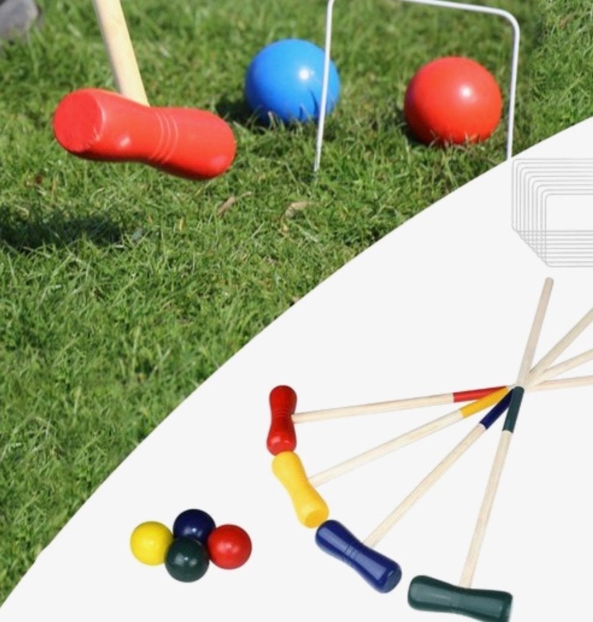 Croquet Set voor Tuinplezier - Compleet met Mallets en Balle, Ophalen, Nieuw