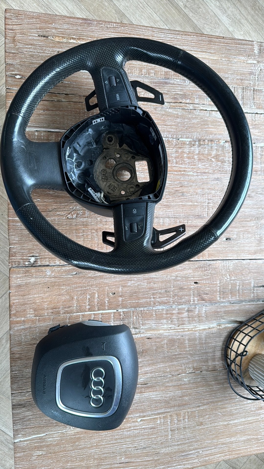 Origineel Audi A3 8P Stuur met Airbag en Flippers, Ophalen of Verzenden, Gebruikt, Audi