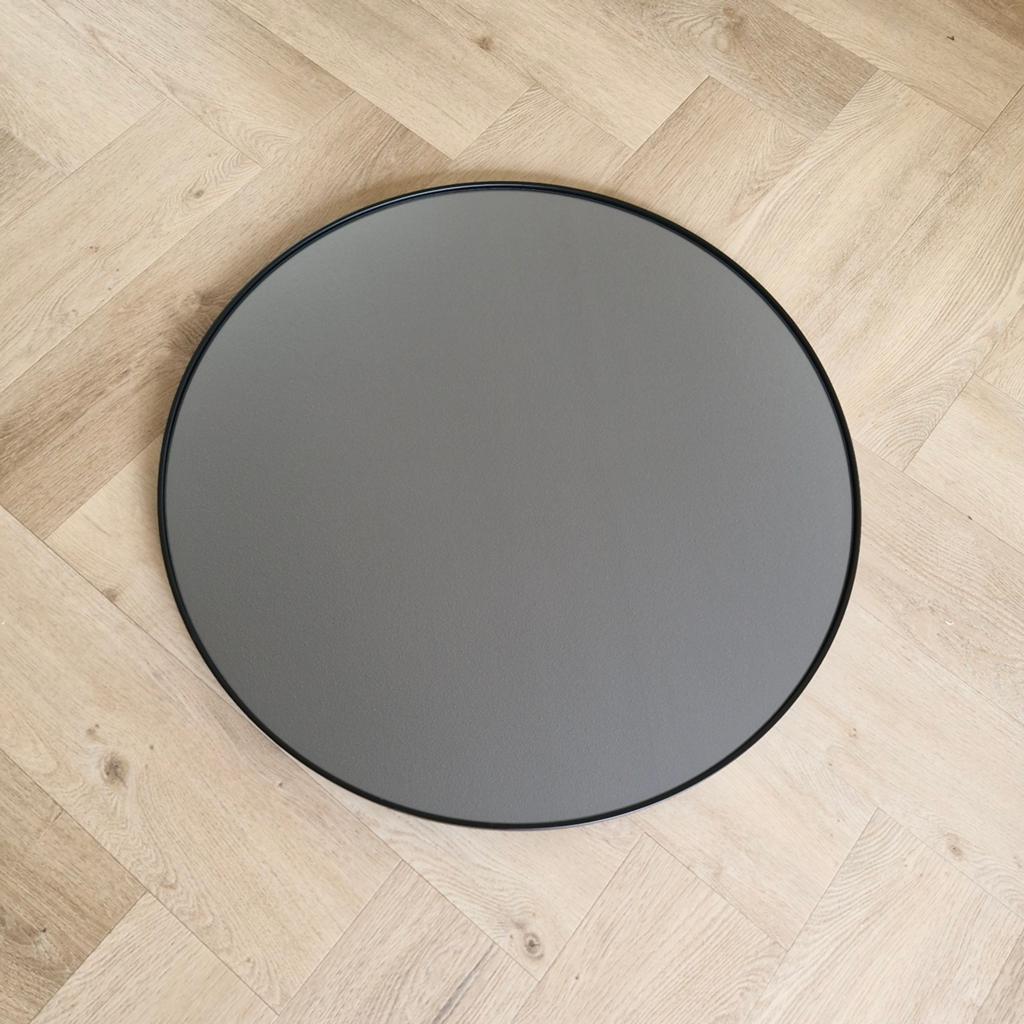 Grote  zwarte ronde spiegel 70 cm doorsnee, Huis en Inrichting, Ophalen, Rond, 50 tot 75 cm, Minder dan 100 cm