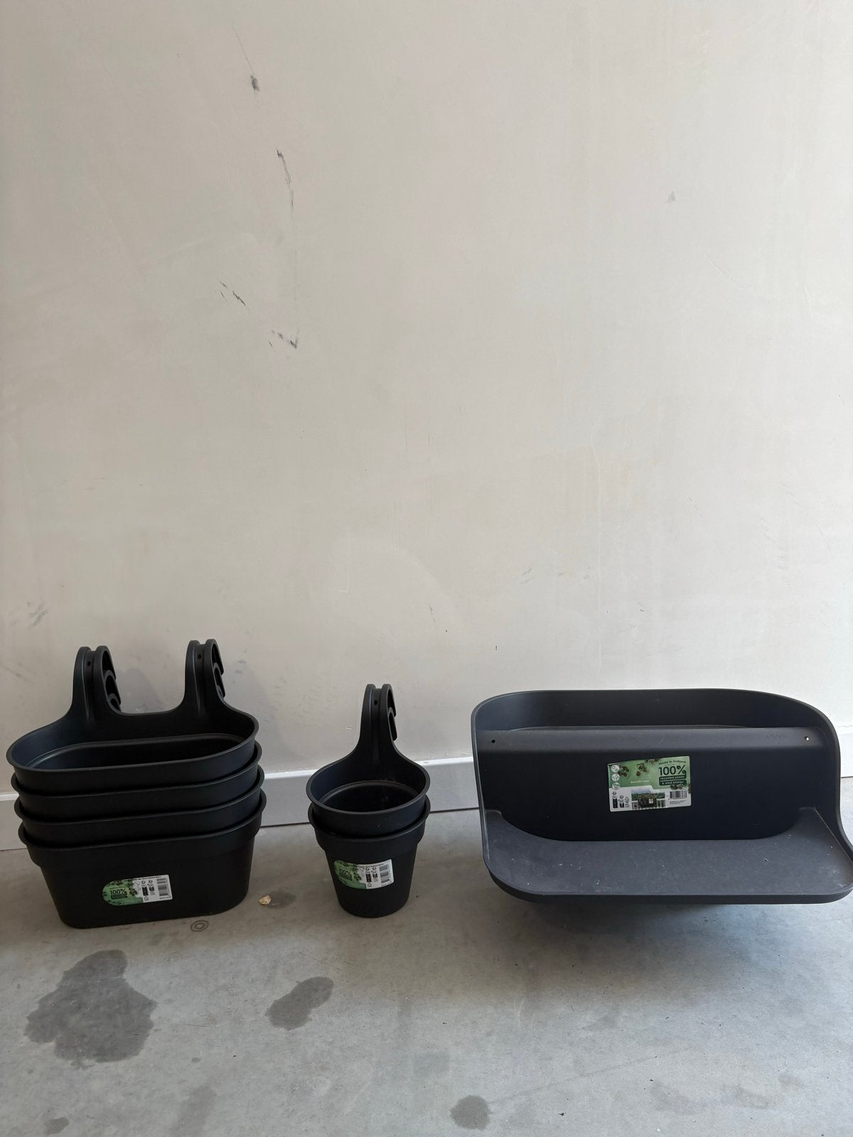 Toledo Easyfix Duo & Easyhanger Bloempotten - Zwart, Kunststof, Balkon, Nieuw, Ophalen of Verzenden