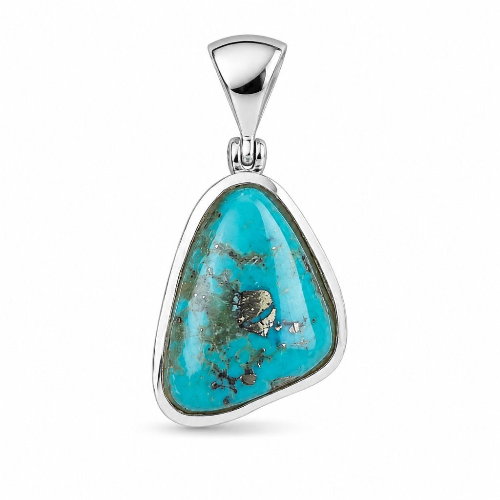 Perzische Turquoise Mamori  - Echt Zilver, Info@sacredstones.nl, Verzenden, Nieuw, Met edelsteen