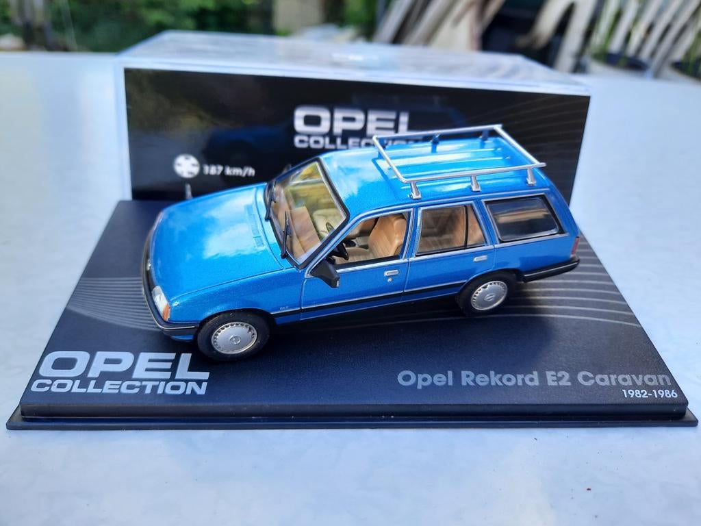 Opel Rekord E2 Caravan - Blauw - Schaal 1/43, Ophalen of Verzenden, Zo goed als nieuw, Auto, Overige merken