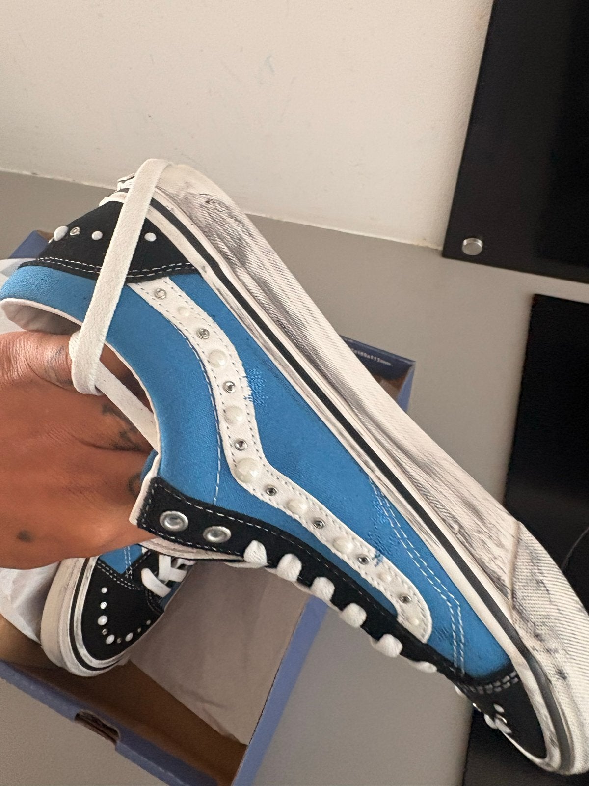 Vans Old Skool pealized - Blauw/Zwart, Ophalen of Verzenden, Nieuw, Blauw, Sneakers of Gympen