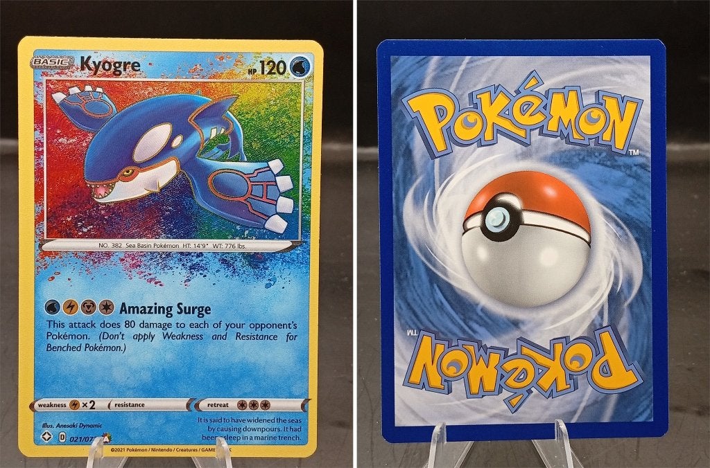 Kyogre Shining Fates (SHF 21) - Near Mint, Ophalen of Verzenden, Zo goed als nieuw, Losse kaart