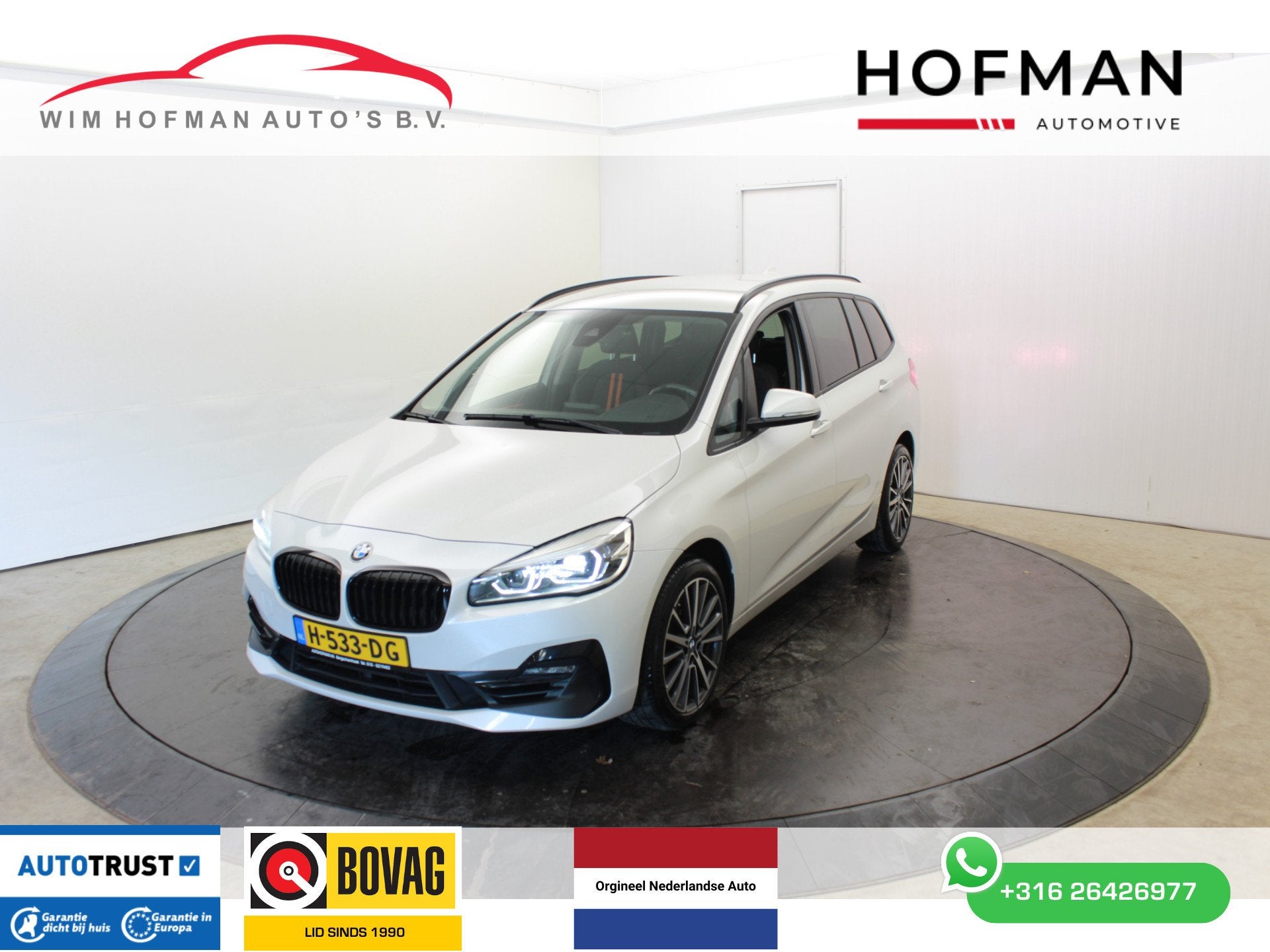 BMW 2 Serie Gran Tourer 220 7Pers M-Sport 192 PK Executive T, 1998 cc, Gebruikt, 7 stoelen, Wit