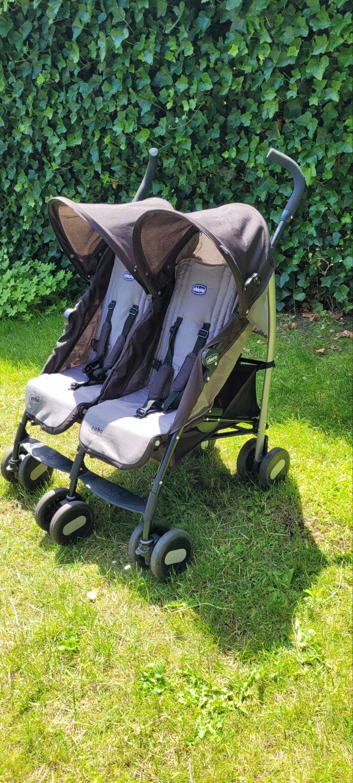 Chicco echo dubbele buggy duo buggy, Ophalen, Zo goed als nieuw, Overige merken, Verstelbare rugleuning