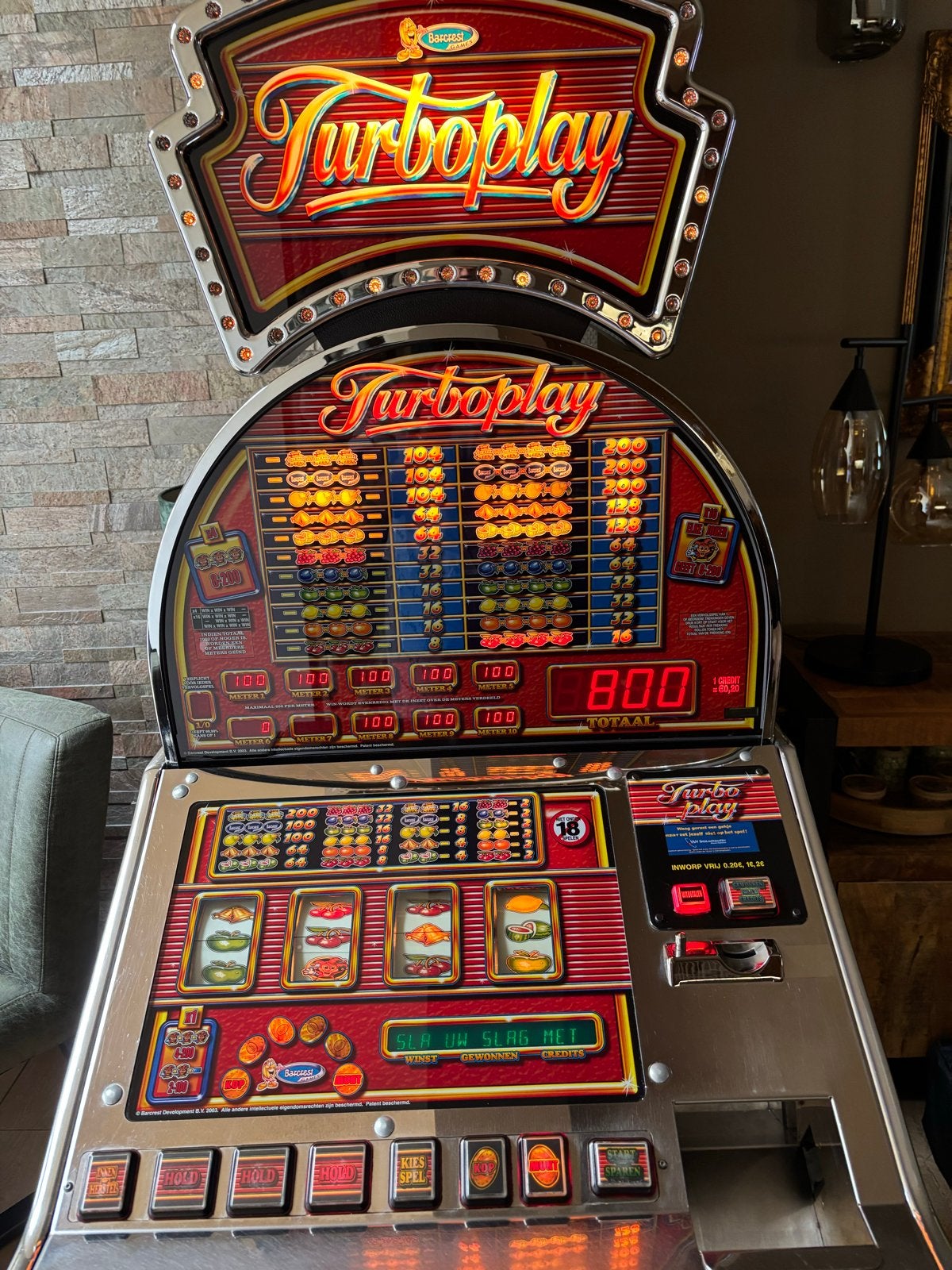 Turboplay gokkast - Klassieke fruitautomaat, Euro, Ophalen, Gebruikt, Met sleutels