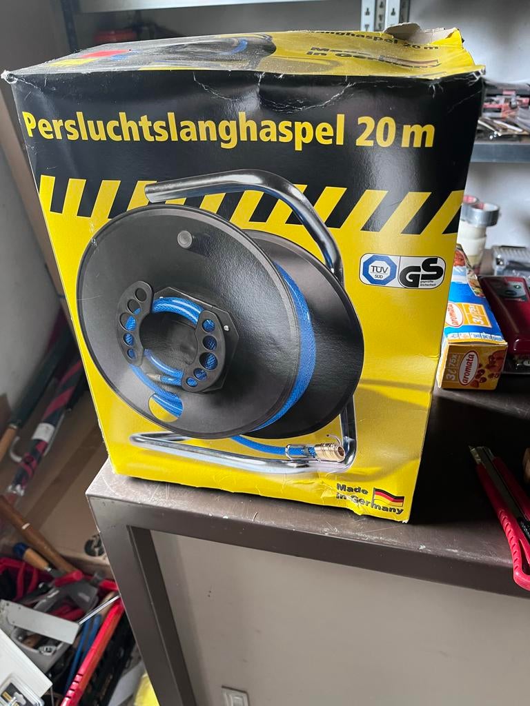 Persluchtslanghaspel 20 m, Ophalen of Verzenden, Nieuw, 10 bar of meer