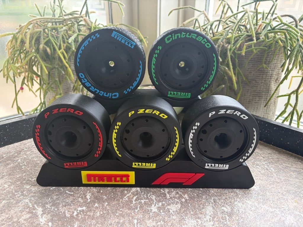 Complete Formule 1 Pirelli banden displayset met standaard!, Ophalen of Verzenden, Nieuw, Formule 1