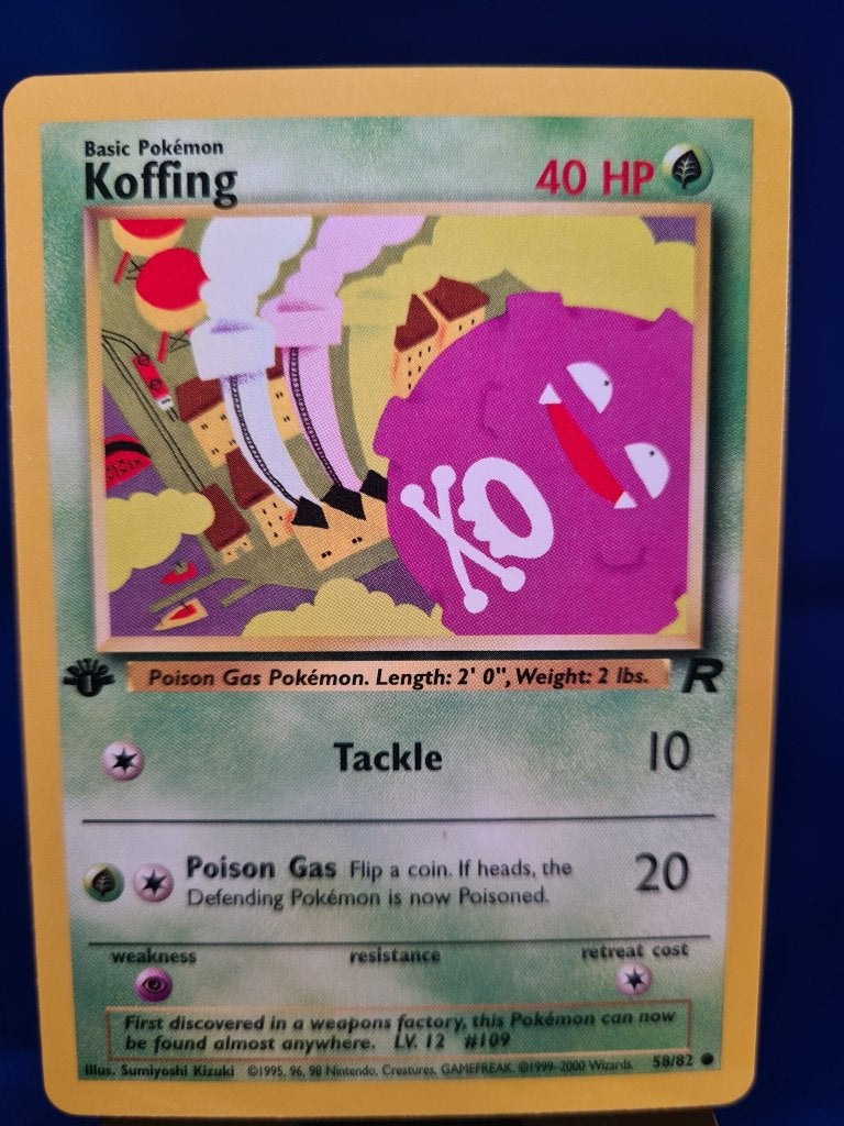 Koffing 58/82 - Team Rocket (1st edition), Verzenden, Gebruikt