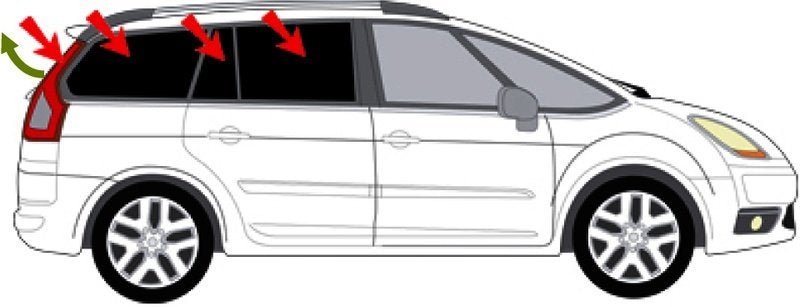 Solarplexius zonwering / blindering Citroën C4 Grand Picasso, Auto diversen, Auto-accessoires, Ophalen of Verzenden, Gebruikt