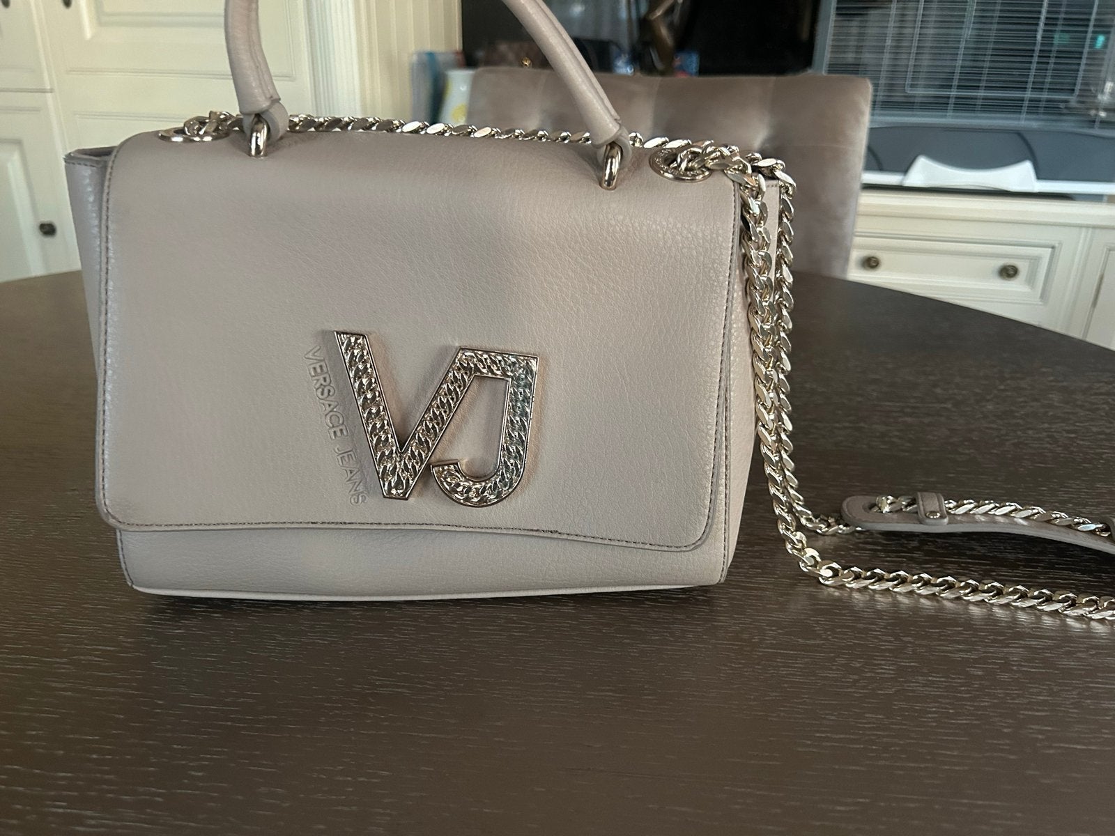 Versace Jeans Couture Handtas -, Ophalen of Verzenden, Gebruikt, Beige, Handtas
