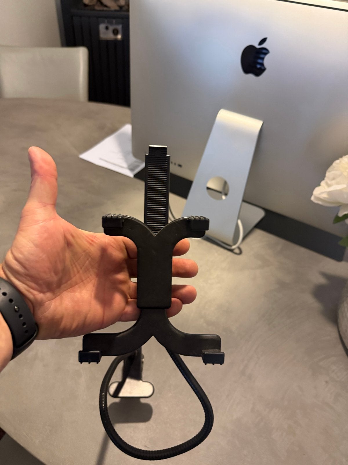 Flexibele tablet houder met klem, Ophalen of Verzenden, Zo goed als nieuw, 10 inch, Overige typen