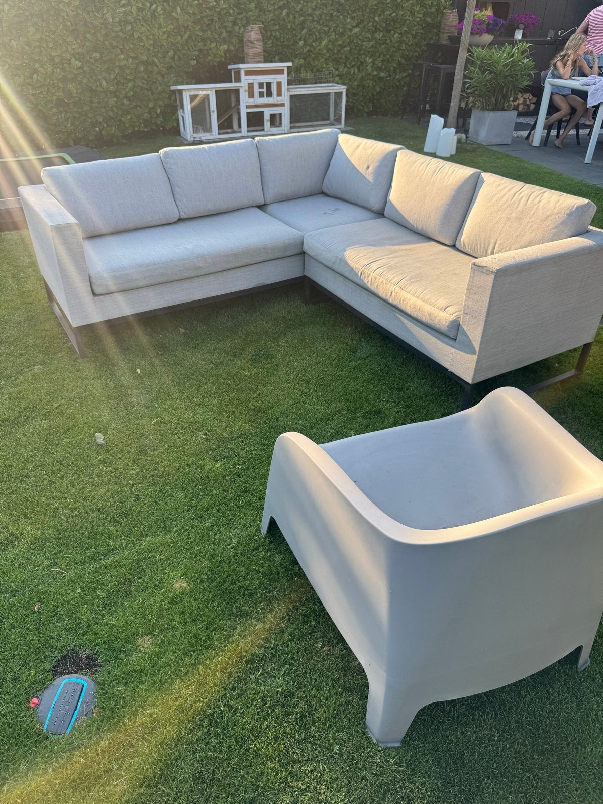 Vandaag weg!!  loungeset voor buiten met all weather kussens, Tuin en Terras, Tuinsets en Loungesets, Gebruikt, Loungeset, Overige materialen