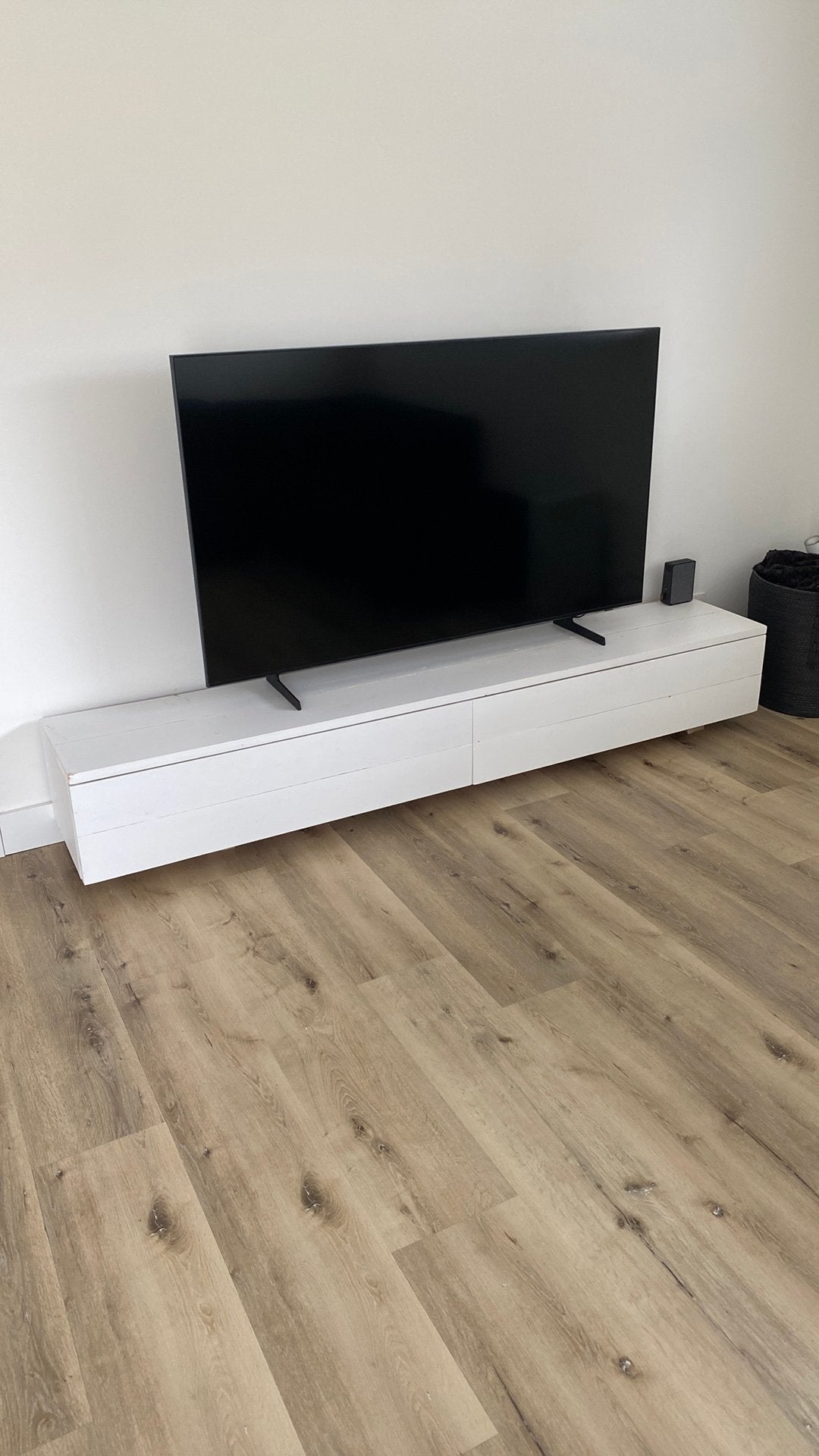 Tv meubel wit, hout, Huis en Inrichting, Kasten | Televisiemeubels, Ophalen, Zo goed als nieuw, 200 cm of meer, Minder dan 100 cm