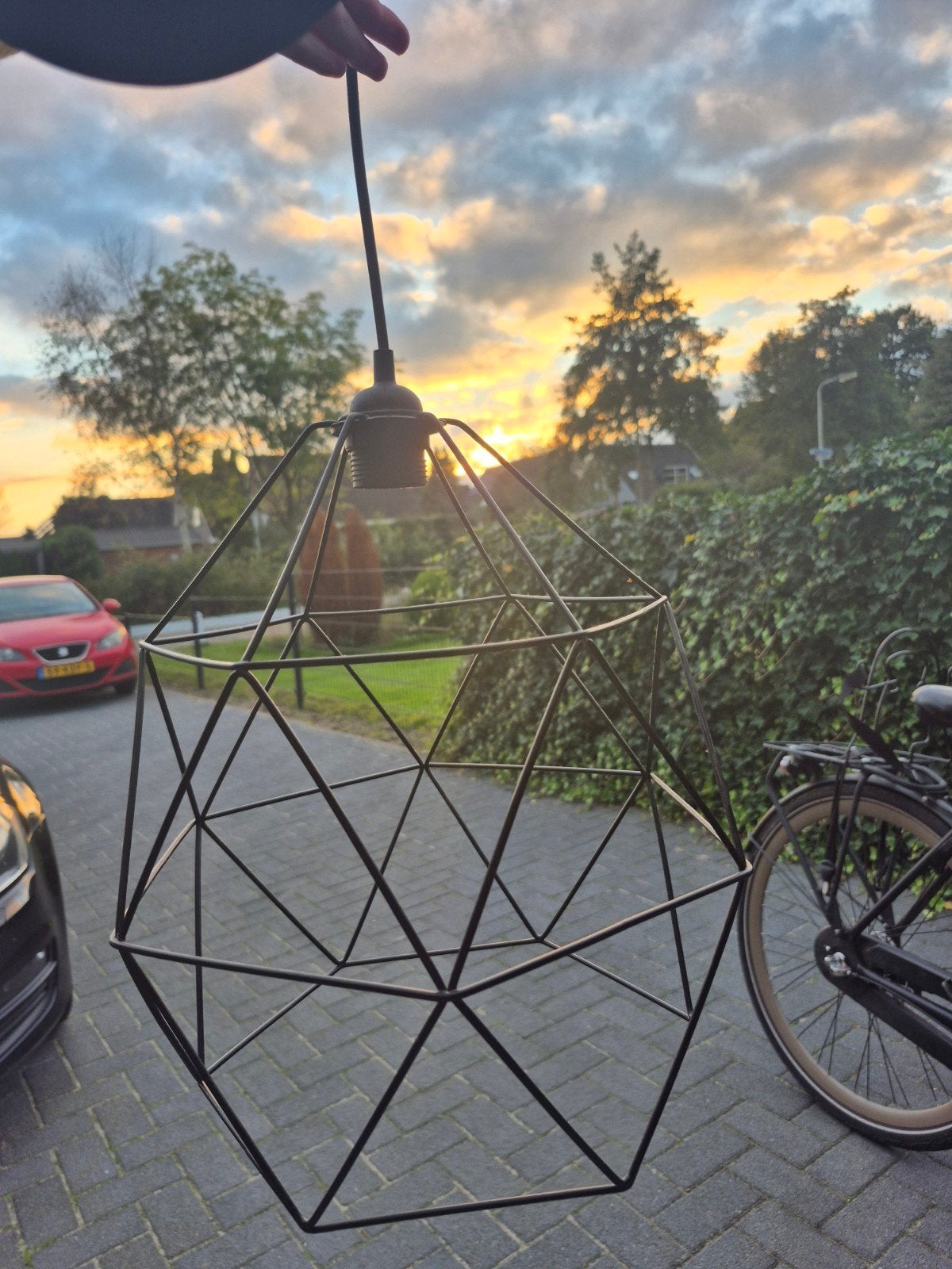 IKEA Hanglamp Zwart Metaal Geometrisch Design