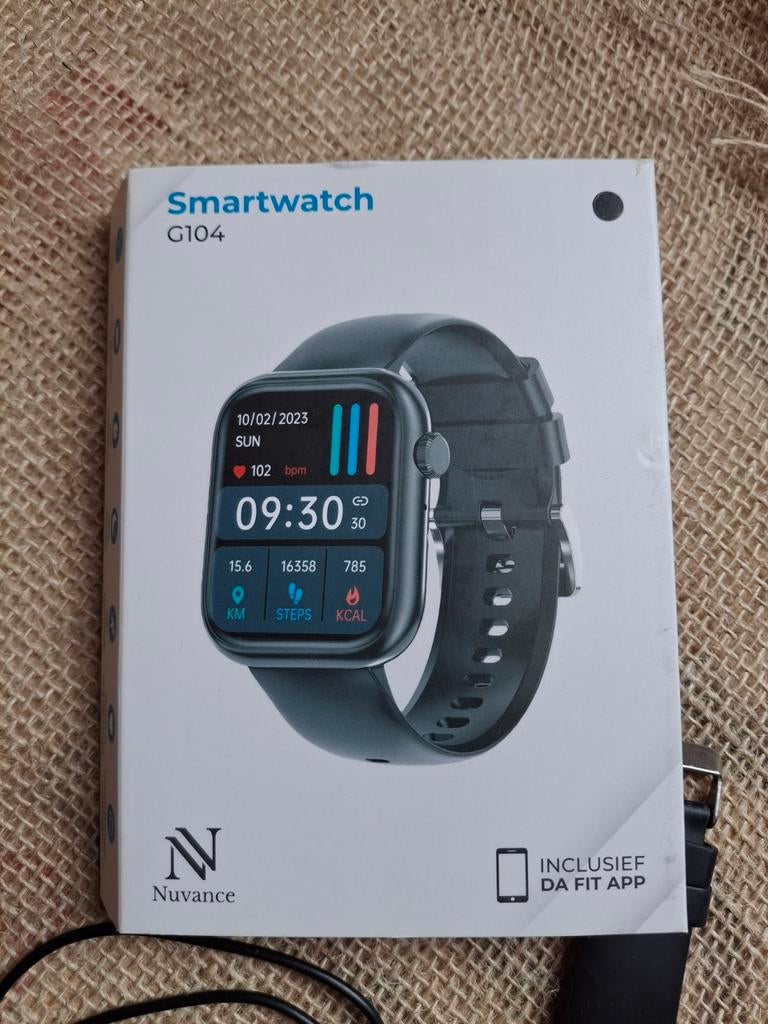 Nuvance Smartwatch G104 - Nieuw in doos, Zwart, Nieuw, Ophalen of Verzenden, Nuvance