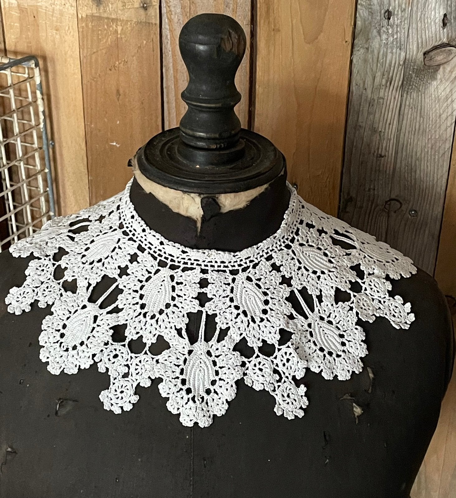 Brocante oud wit gehaakt kraagje / kraag, Ophalen of Verzenden