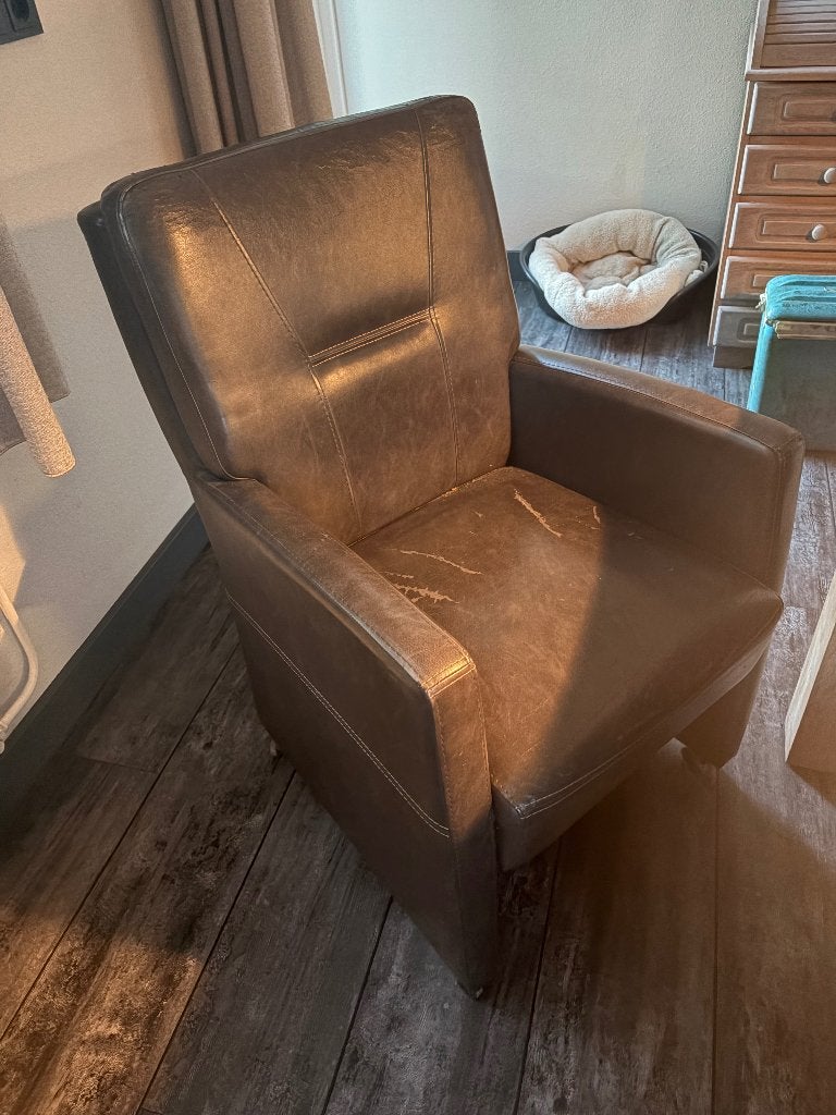 Stoelen, Ophalen, Gebruikt, Leer, Grijs