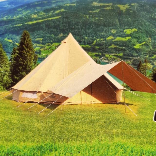 Canvas bell tent 4 meter nieuw! Incl. Luifel, Ophalen of Verzenden, Nieuw