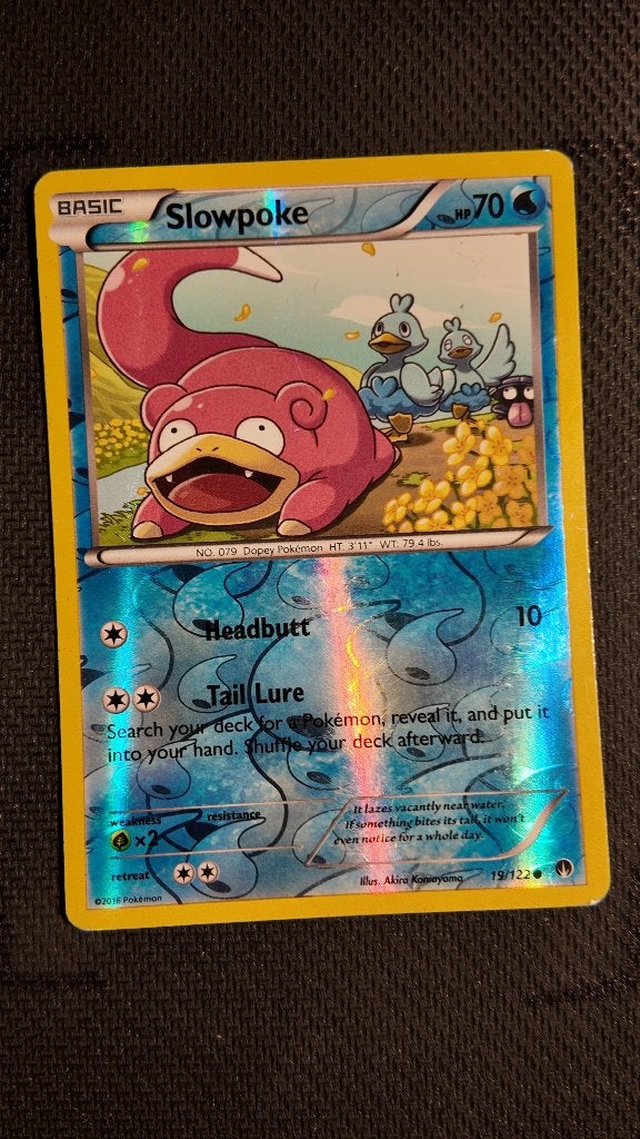 Slowpoke 19 BREAKpoint | Pokemon kaart, Ophalen, Losse kaart, Foil
