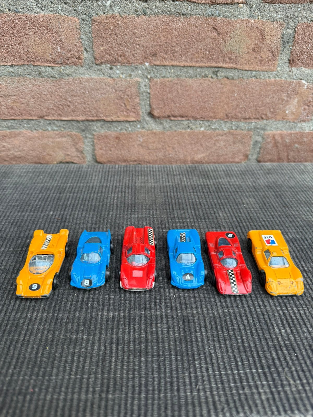 Setje Politoys Renault Matra Ford Aston Martin Abarth, Ophalen of Verzenden, Zo goed als nieuw, Auto