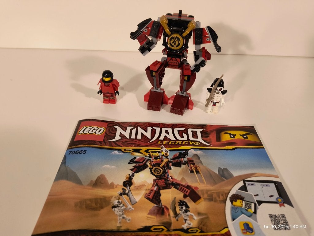 LEGO Ninjago 70665 The Samurai Mech met boekje, Lego, Ophalen of Verzenden, Zo goed als nieuw, Compleet