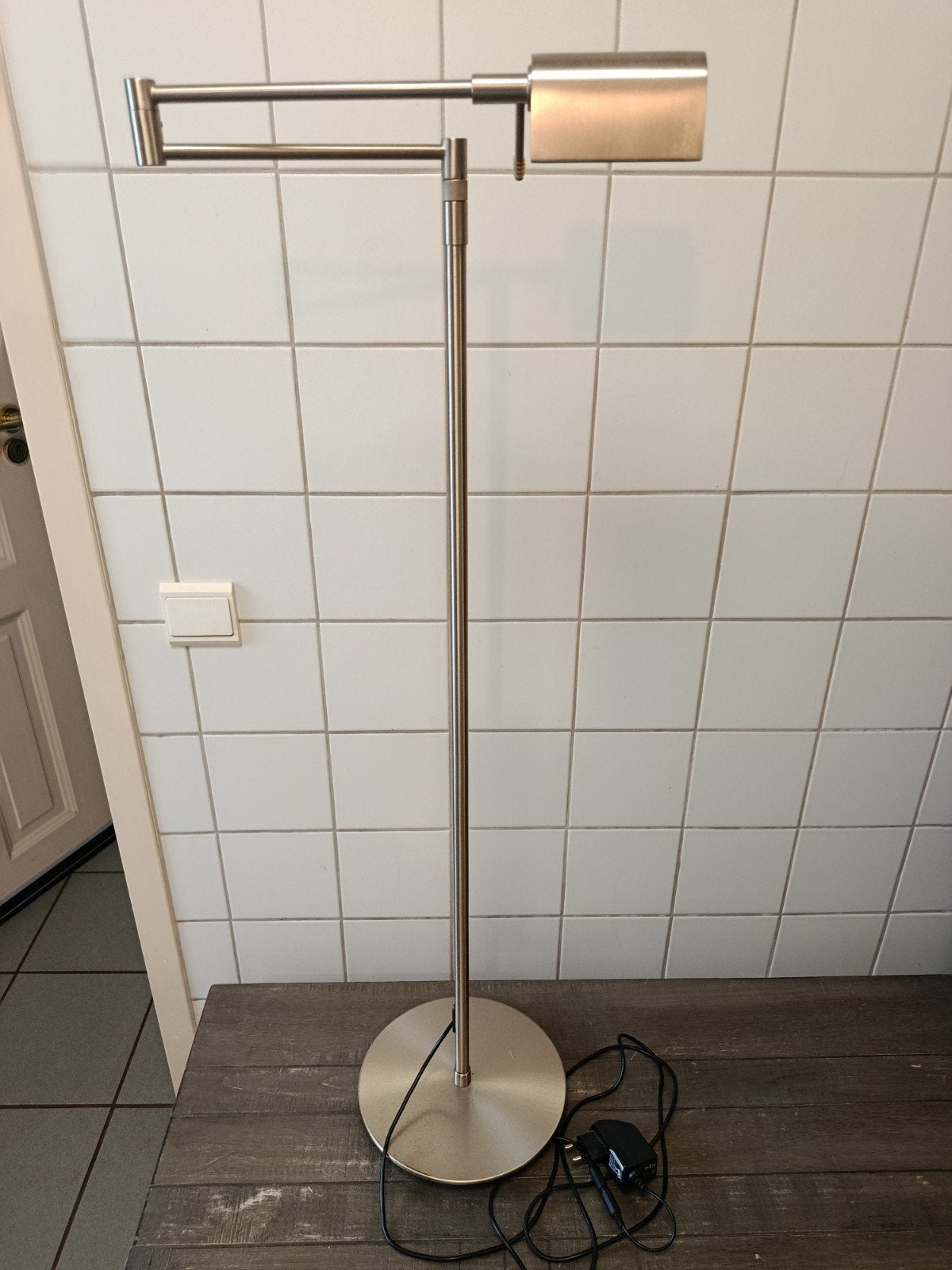 Holtkötter LED Vloerlamp - RVS, 136 cm hoog, Ophalen, 100 tot 150 cm, Overige fittingen, Zo goed als nieuw