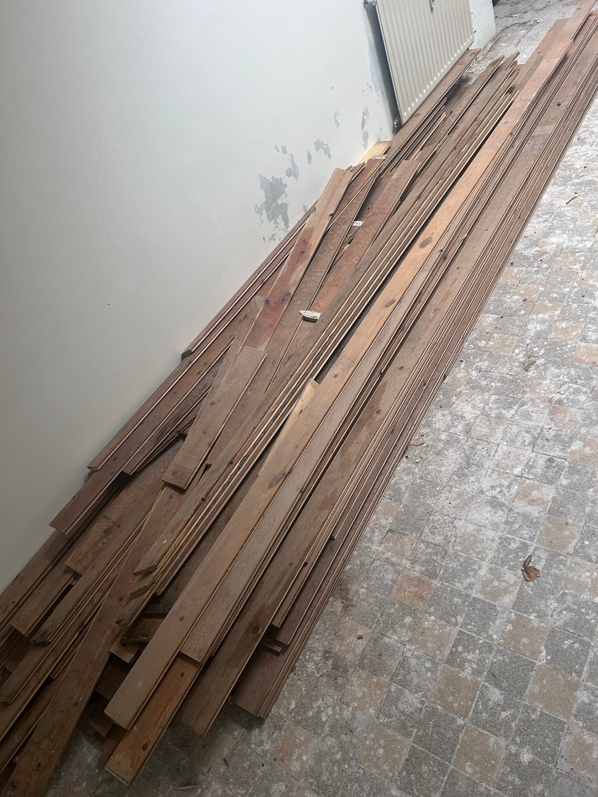 Gebruikte massief houten vloerdelen, Gebruikt, Vloerdelen of -planken, 10 m² of meer, Hout