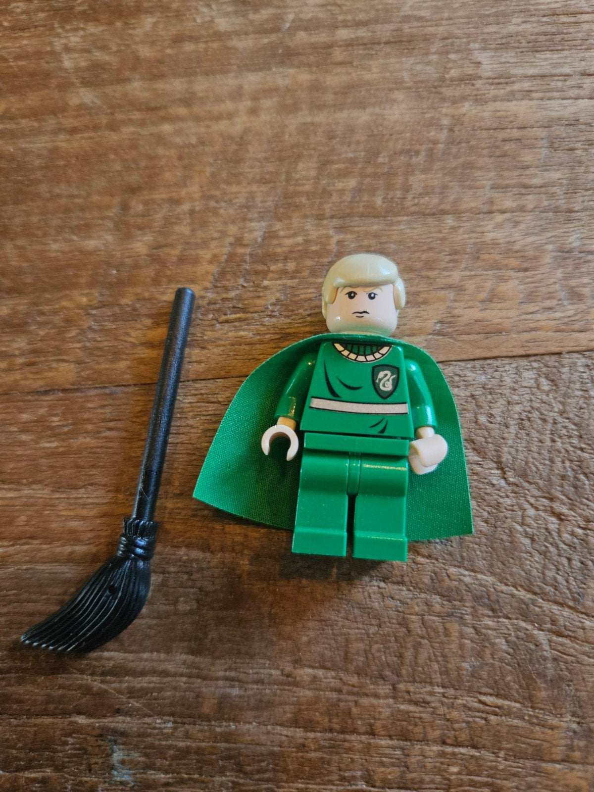 LEGO Draco Malfoy Groen Slytherin Zwerkbal Uniform, Verzenden, Zo goed als nieuw