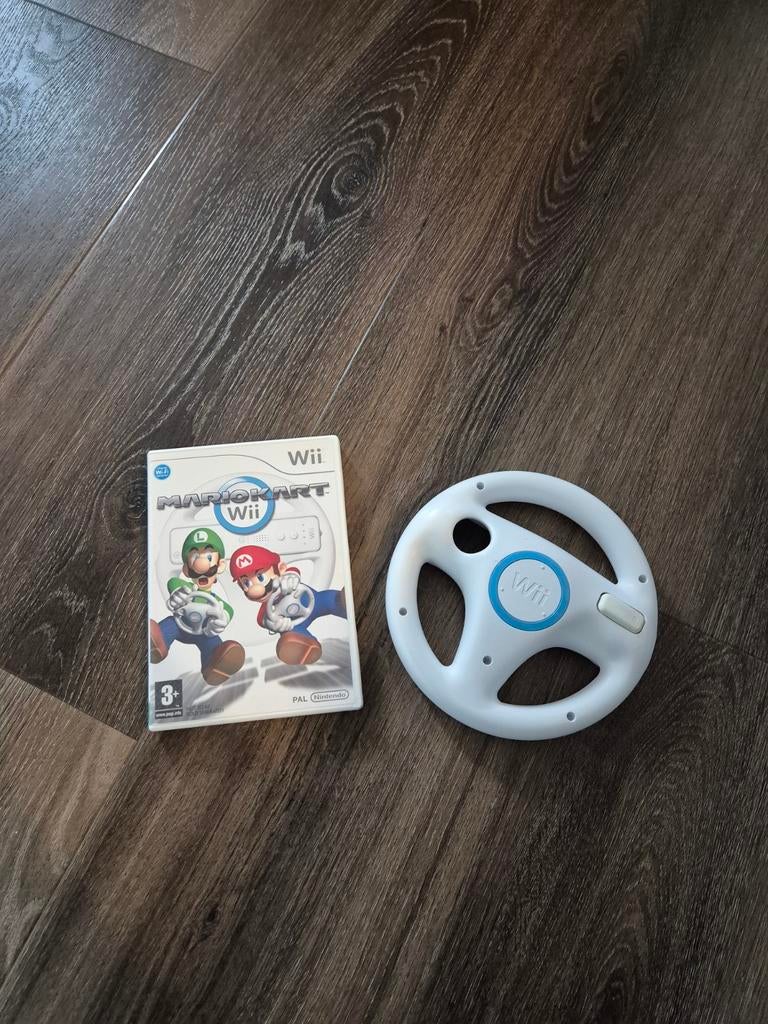 Mario Kart Wii met stuur, Spelcomputers en Games, Games | Nintendo Wii, Gebruikt, Racen en Vliegen, Ophalen of Verzenden, 3 spelers of meer