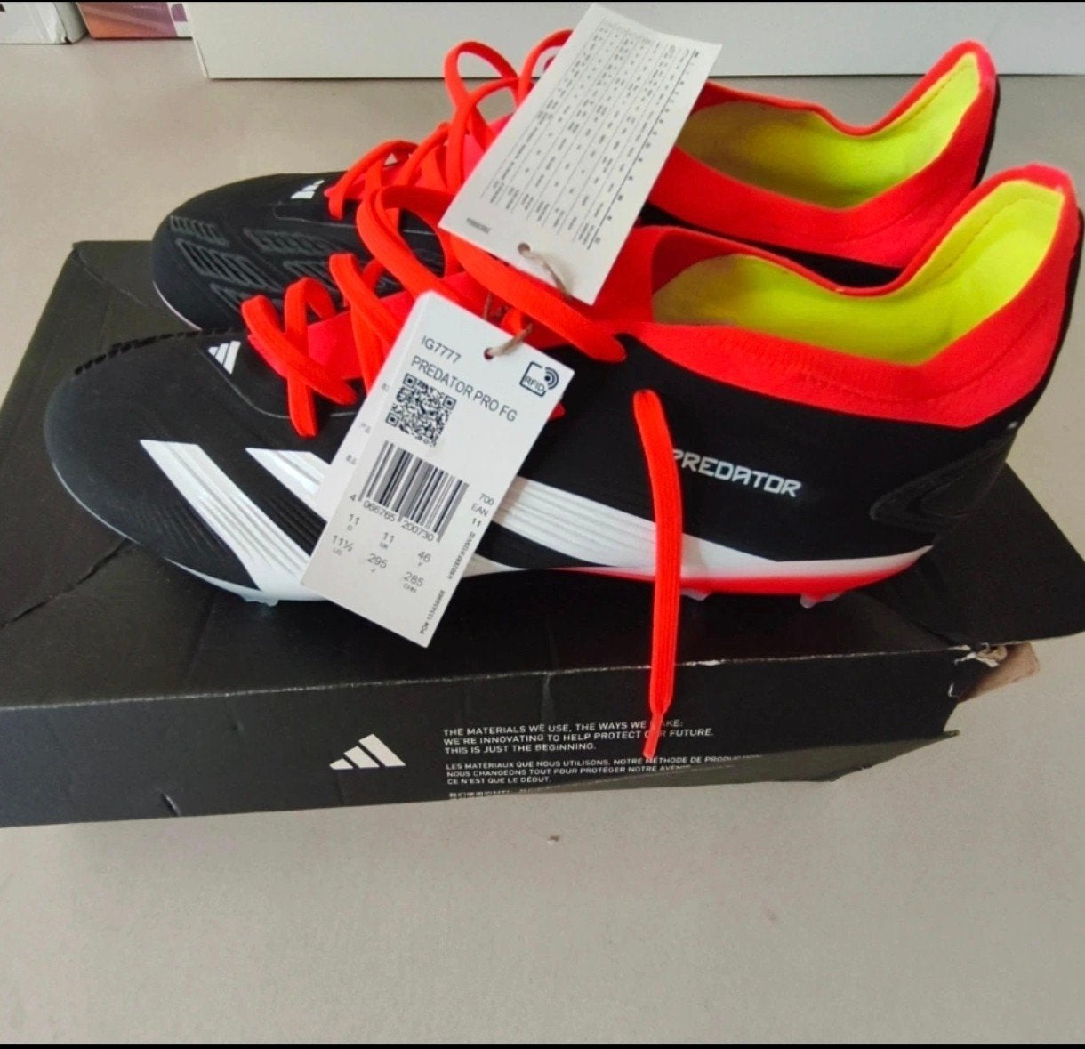 Adidas Predator Pro maat 46 ongebruikt