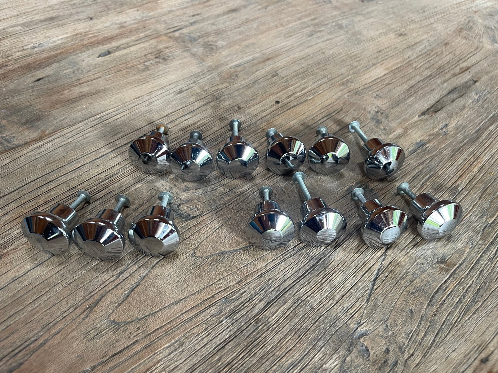 Vintage zware chromen mushroom kastknop, Ophalen of Verzenden, Gebruikt, Overige materialen