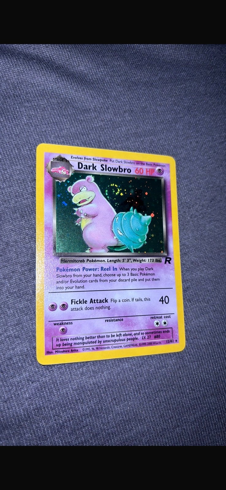 Dark slowbro Team Rocket pokemon kaart, Hobby en Vrije tijd, Verzamelkaartspellen | Pokémon, Ophalen of Verzenden, Zo goed als nieuw