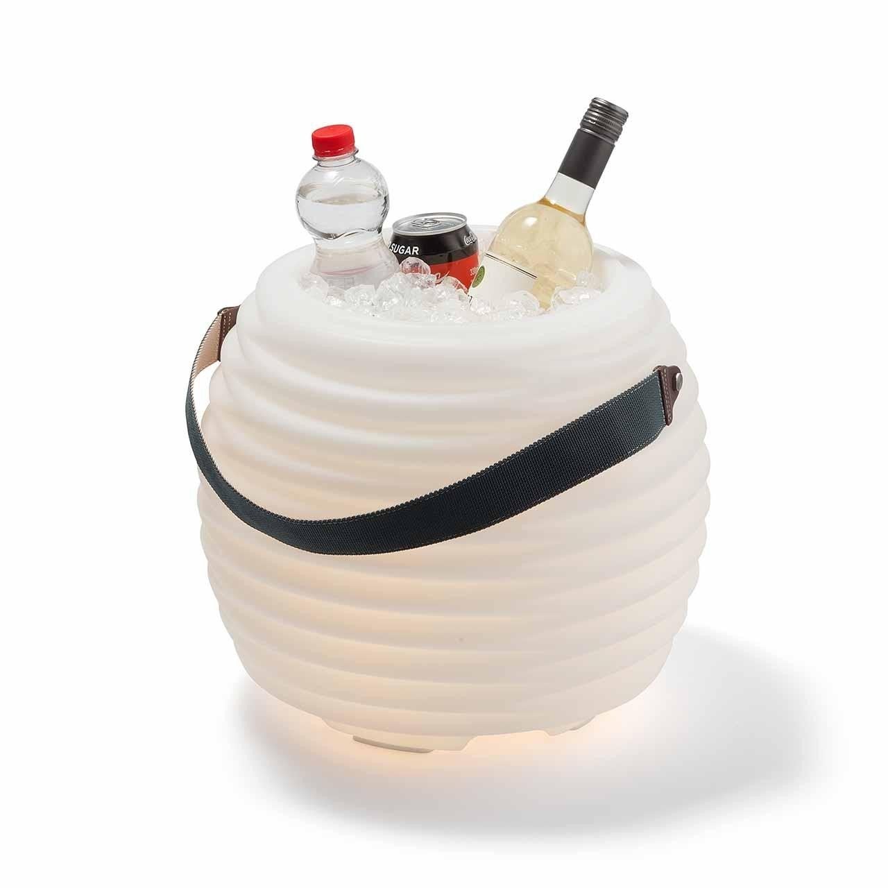 Coollux sfeerlamp, draadloze luidspreker en koeler in één, Party speaker, Zo goed als nieuw, Bluetooth, Minder dan 60 watt