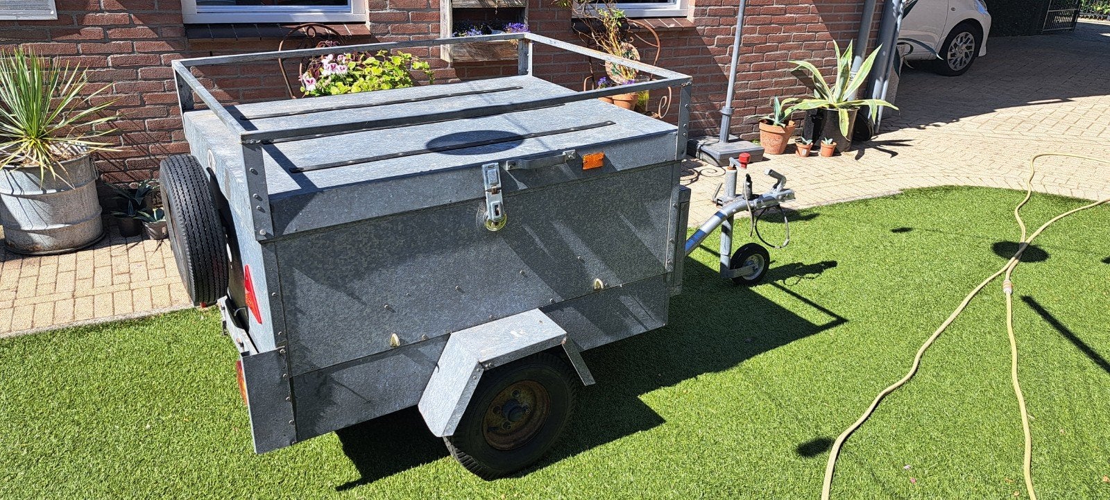 Aanhangwagen met klep - Ideaal voor klussen en op vakantie, Ophalen of Verzenden, Gebruikt