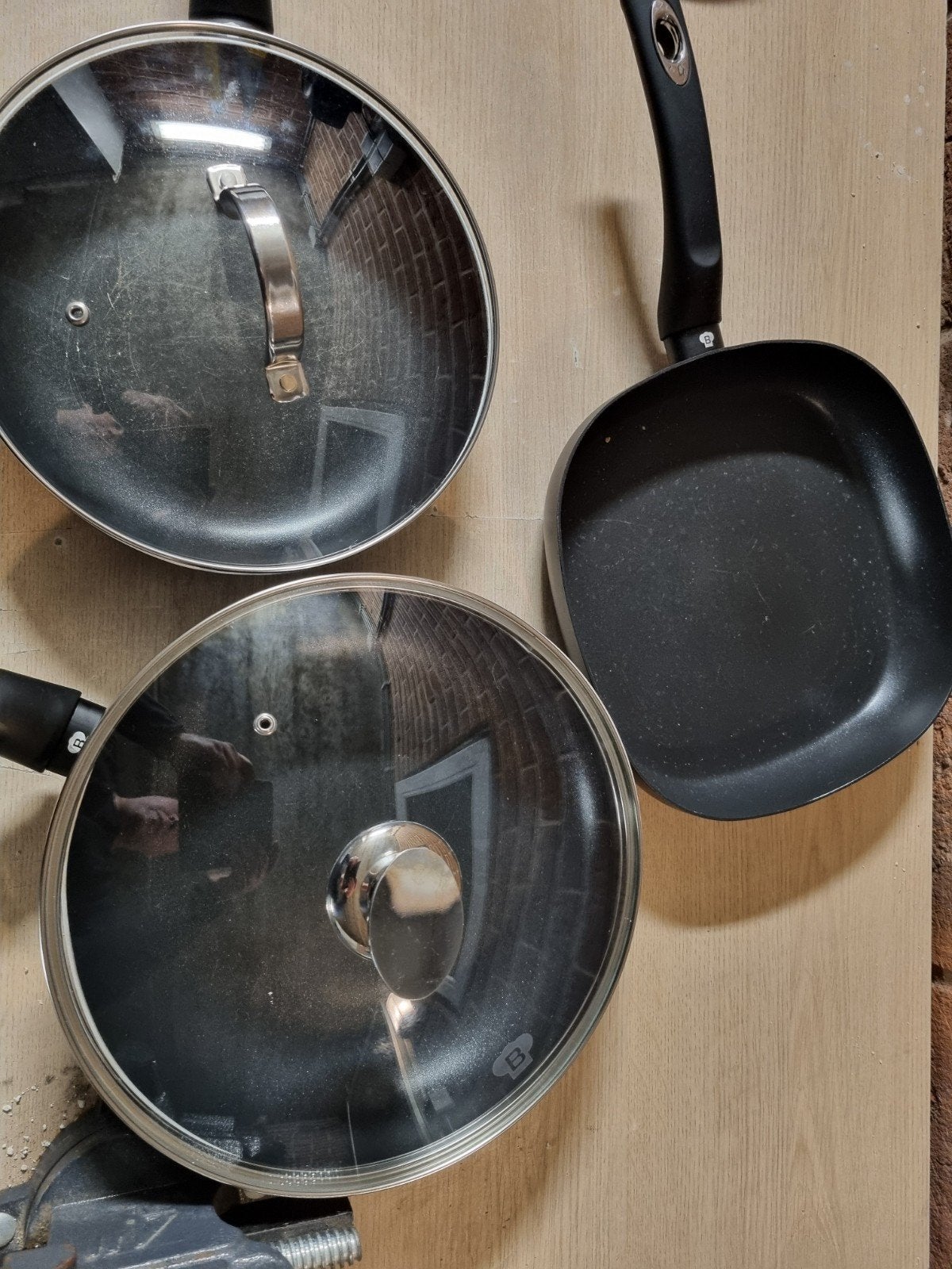 Blaumann bakpannen, Huis en Inrichting, Keuken | Potten en Pannen, Overige materialen, Gebruikt, Inductieplaat, Pannenset