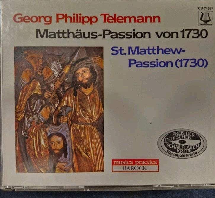 Dubbel CD: Telemann - Matthäus-Passion (1730), Inclusief boekje, Overige componisten, Ophalen of Verzenden, Zo goed als nieuw