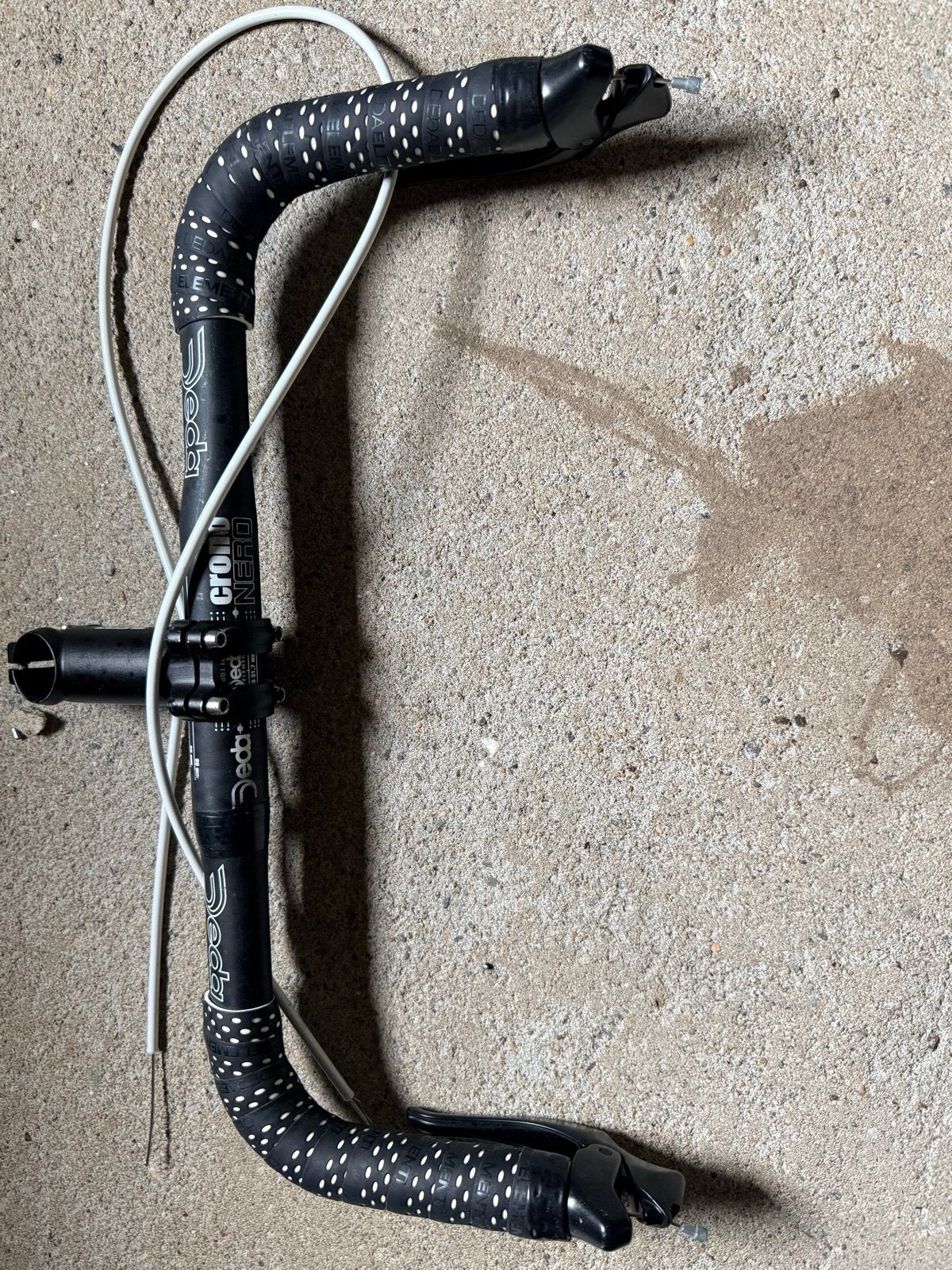 Deda Crononero stuur met opzetstuur en stuurlint, Fietsen en Brommers, Gebruikt, Stuur, Ophalen of Verzenden, Aluminium