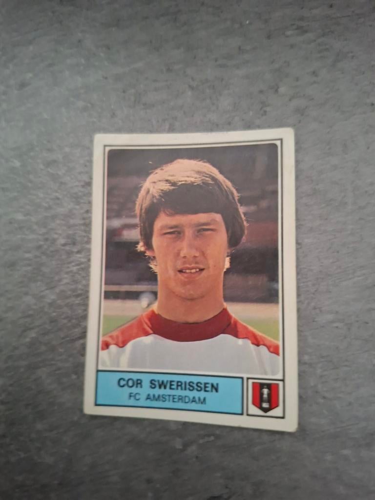 Panini sticker Voetbal 78. Speler Cor Swerissen FC Amsterdam, Verzenden, Zo goed als nieuw