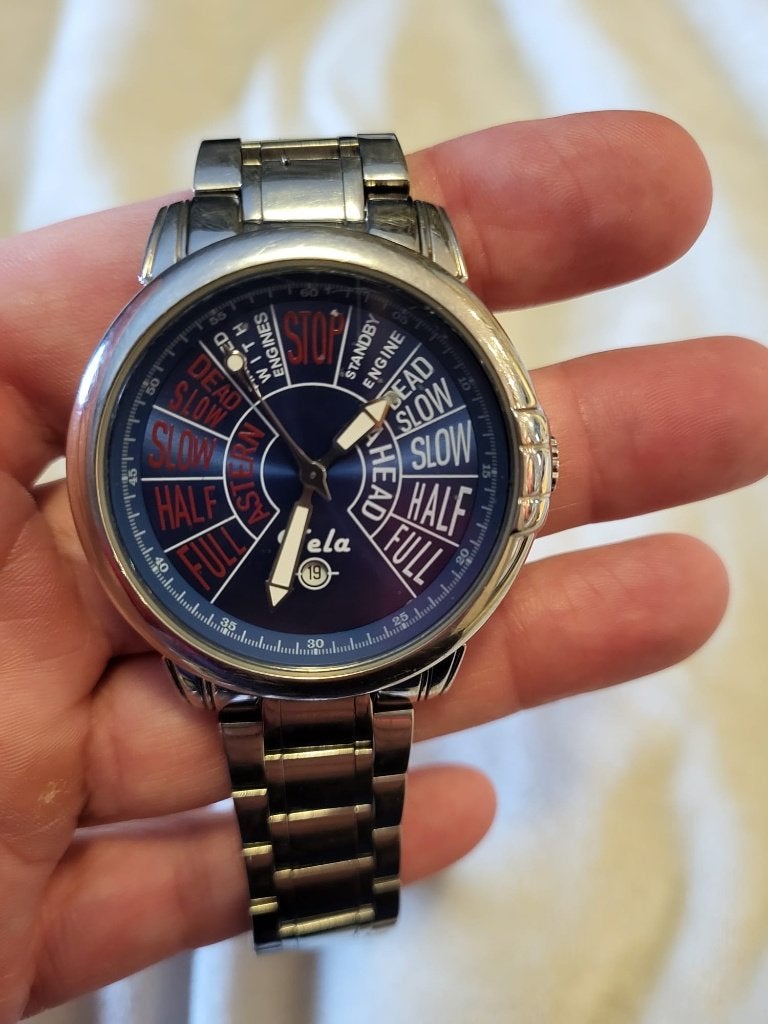 Vela horloge motor telegraaf VW052, Sieraden, Tassen en Uiterlijk, Horloges | Heren, Zo goed als nieuw, Polshorloge, Overige merken