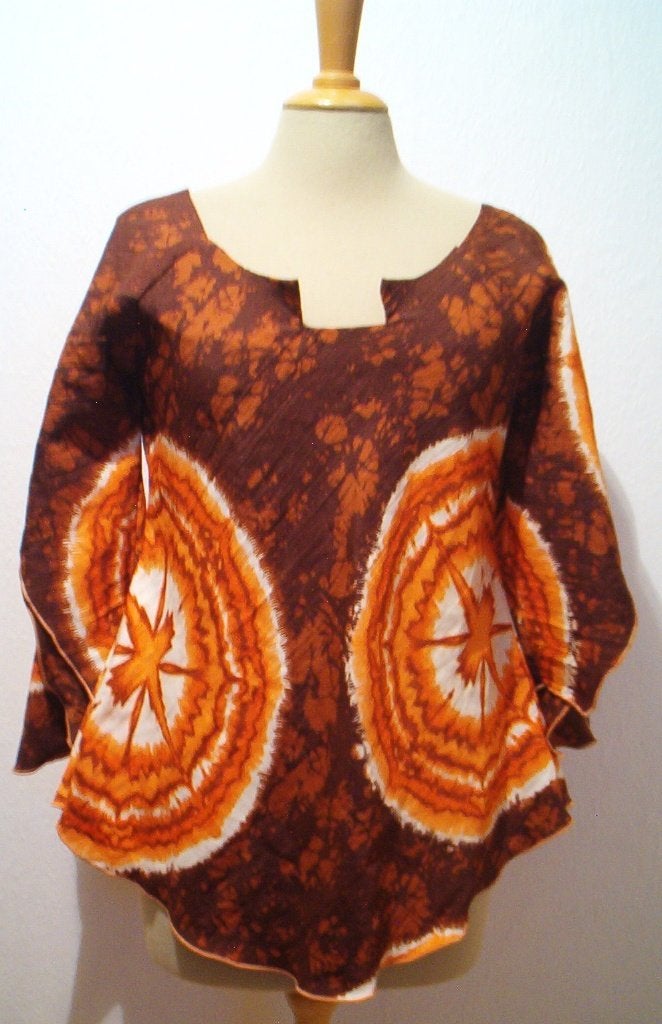 Afrika/batik/Ibiza/hippie/etnische print top/tuniek! M, Maat 38/40 (M), Zo goed als nieuw, Lange mouw, Meerkleurig