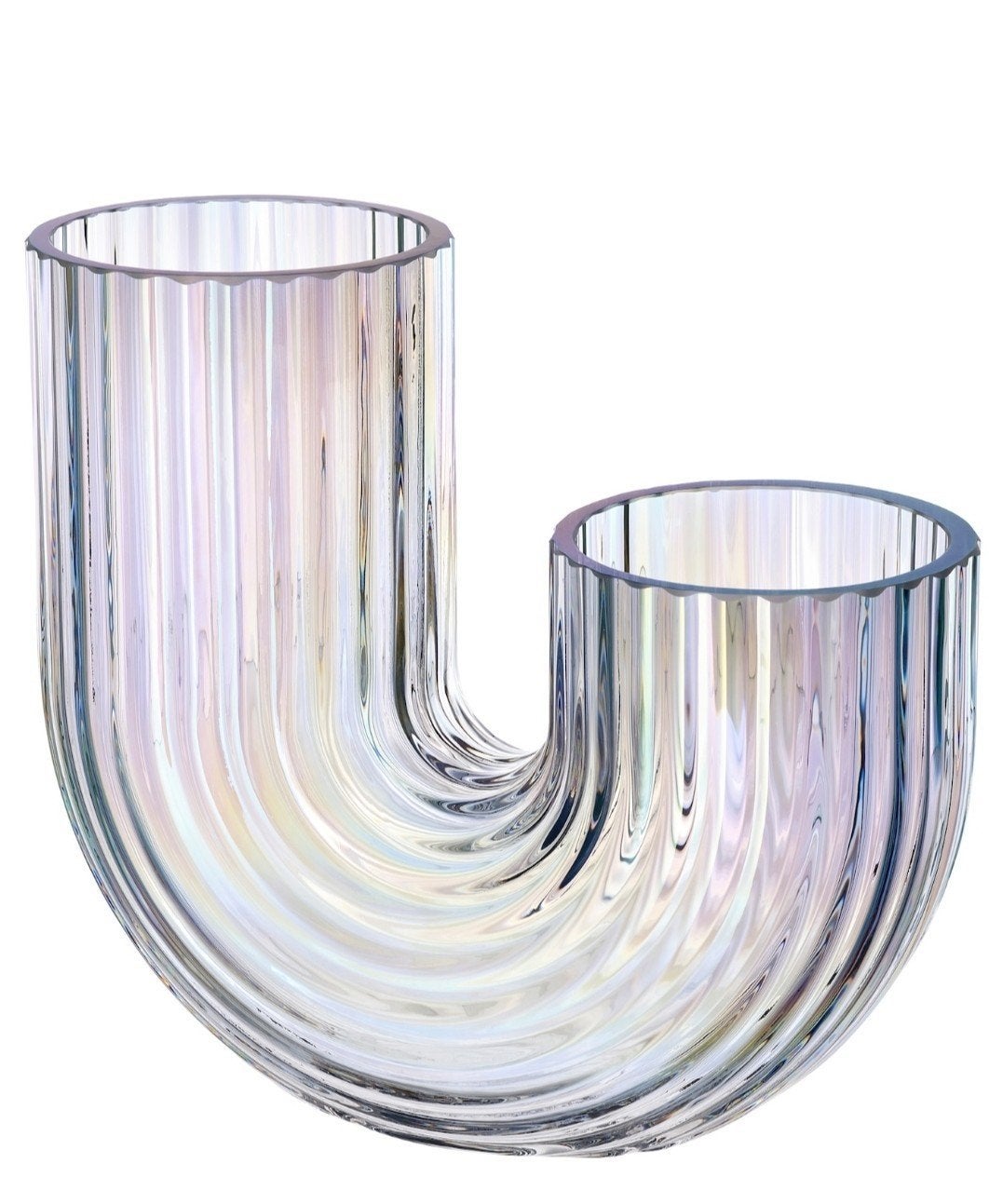 IKEA RÄFFELBJÖRK – 2 Design Vazen, Ophalen, Meerkleurig, Met patroon/structuur, Glas