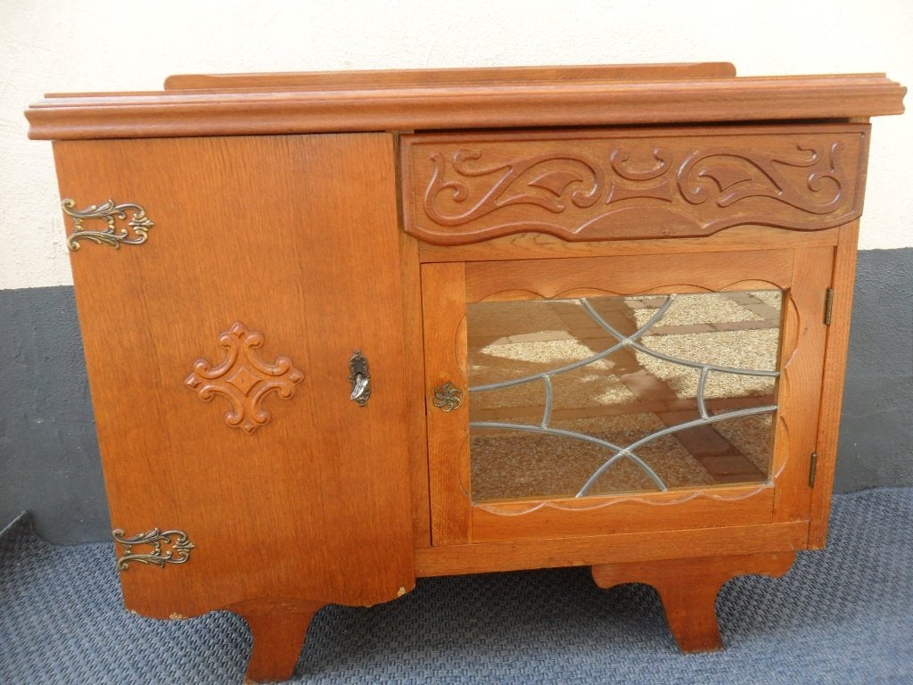 Vintage kastje – theekastje – jaren 50, Antiek en Kunst, Curiosa en Brocante, Ophalen