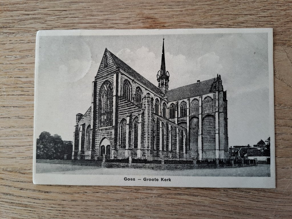 GOES. GROTE KERK. ANSICHT., Ophalen of Verzenden, 1920 tot 1940, Gelopen, Zeeland
