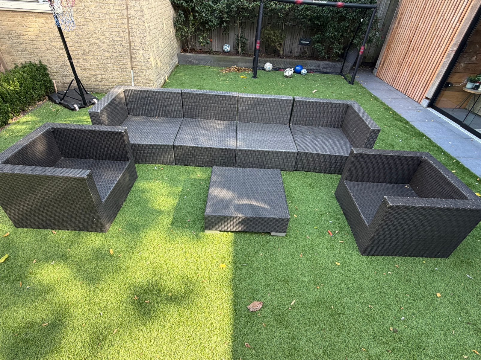 Loungeset / Loungebank / Loungestoel, Tuin en Terras, Ophalen, Kunststof, Gebruikt, 6 zitplaatsen
