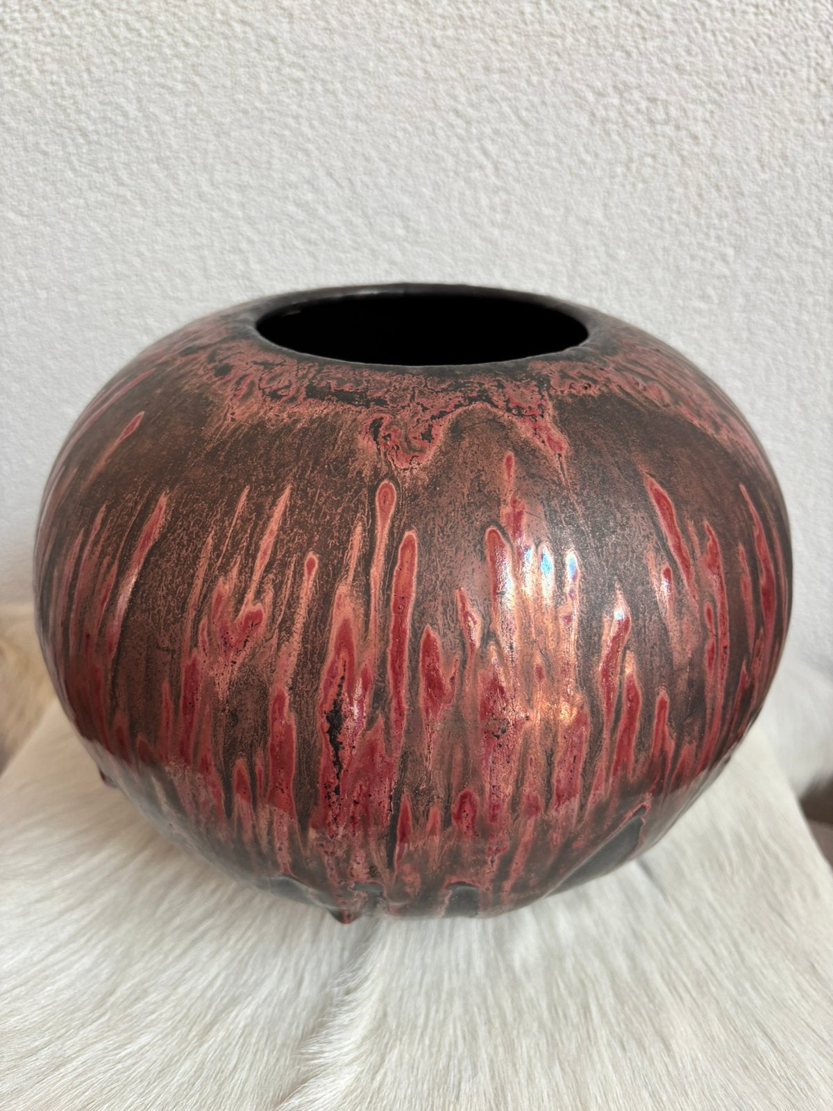 Unieke fat lava vaas OTTO Keramik West-Germany 18 cm, Ophalen of Verzenden