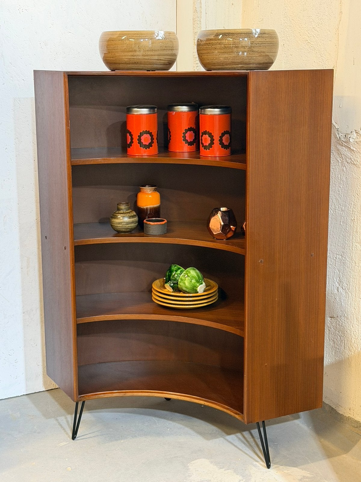 Vintage Formule wandkast | boekenkast | hoekkast, Met plank(en), 100 tot 150 cm, Teakhout, 25 tot 50 cm