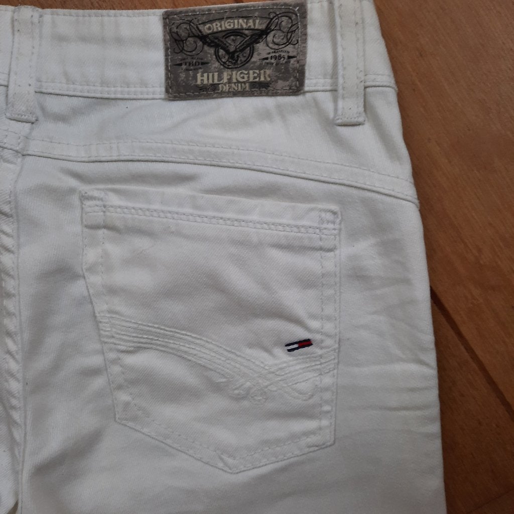 TOMMY HILFIGER Denim spijkerbroek wit 29 x 34 - zgan -, Kleding | Dames, Spijkerbroeken en Jeans, Wit, Ophalen of Verzenden, Zo goed als nieuw