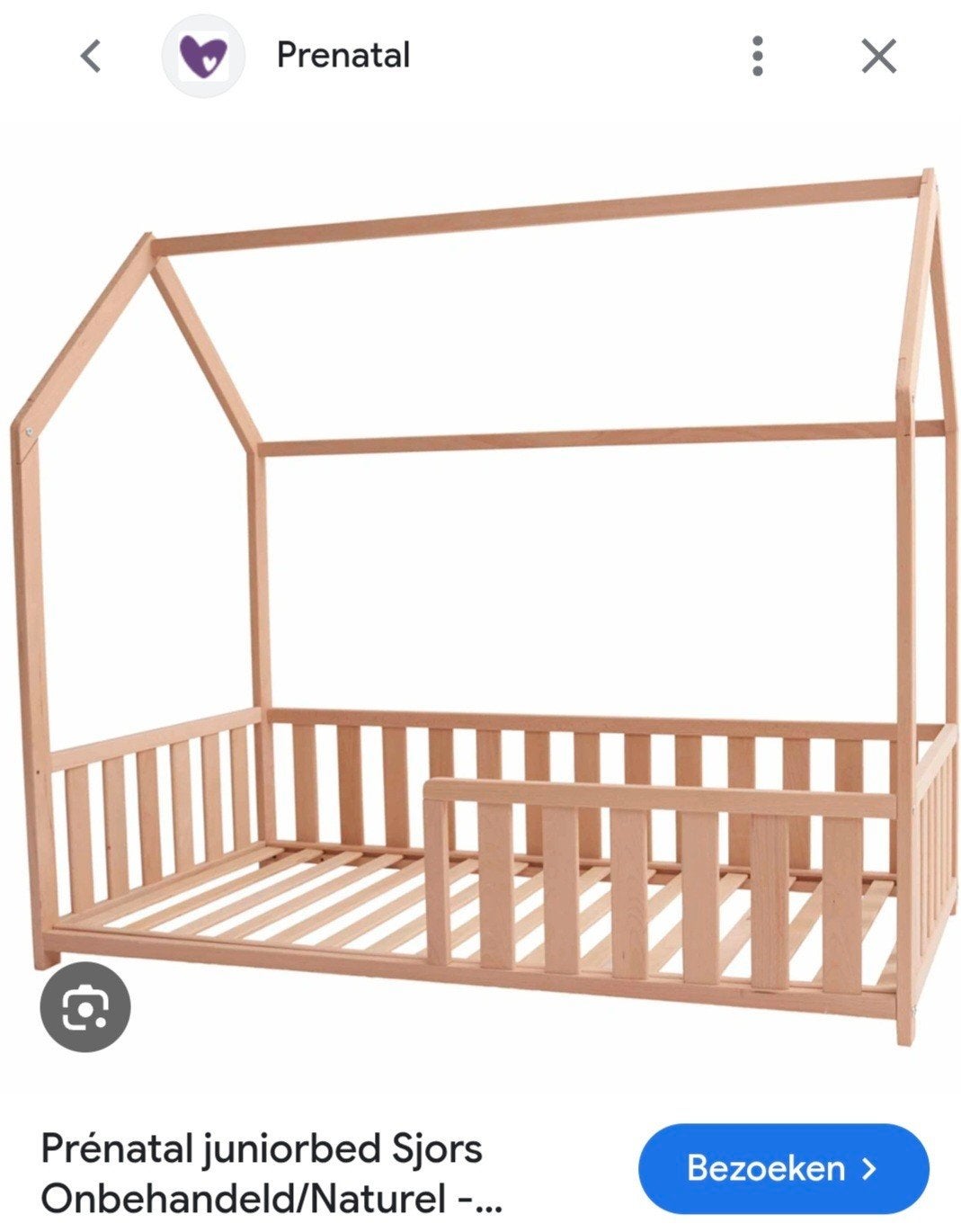 Prénatal Peuterbed Huisje (exclusief matras), Ophalen